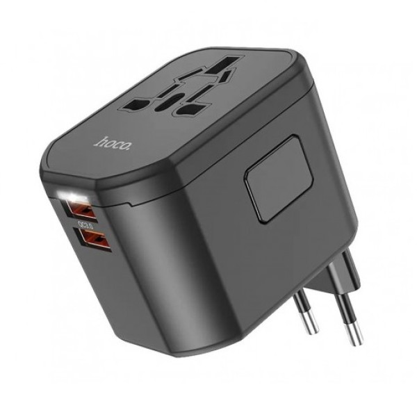 Hoco PD20W Three Ports Fast Universal Travel Conversion Wall Charger - DC44