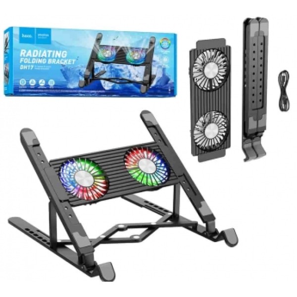 Hoco Laptop Stand with Cooling Pad - 1.5W / Black - DH17