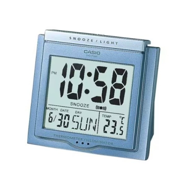Casio Digital Alarm Table Clock, Blue - DQ-750F-2DF