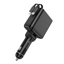 Hoco Cool 80W Car Charger with Retractable Cable - DZ24