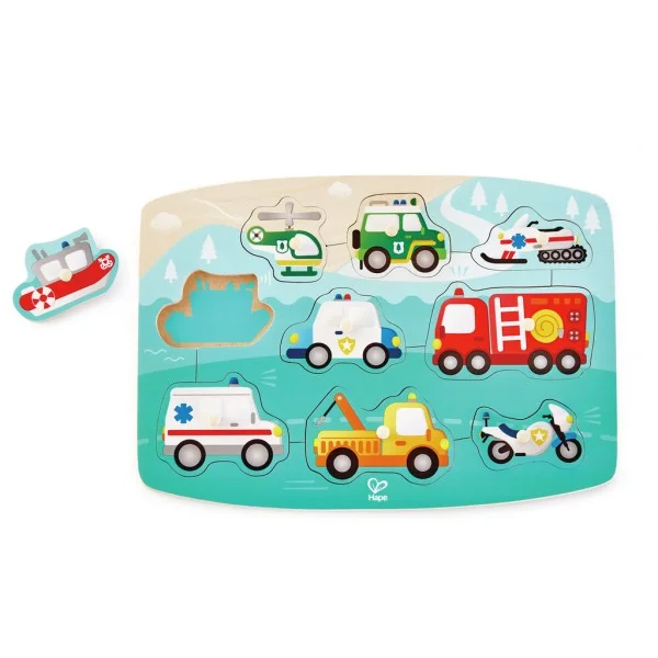 Hape Emergency Peg Puzzle - E1406-T
