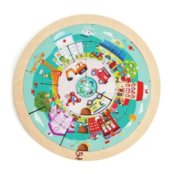 Hape Jobs Roundabout Puzzle - E1624-T