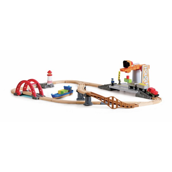 Hape Sea & Rail Cargo Transportation Set - E3790-T
