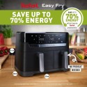 Tefal 8.3L Capacity Dual Zone Digital Air Fryer, Black - EY901840