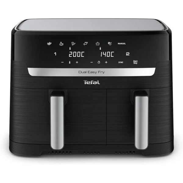Tefal 8.3L Capacity Dual Zone Digital Air Fryer, Black - EY901840