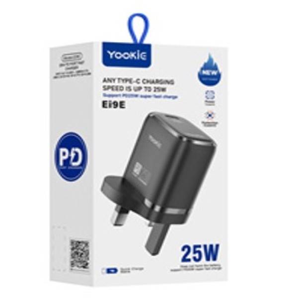 Yookie Type-C Charger, Black - EI9E