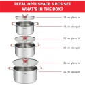 Tefal Opti'Space Set of 3 Saucepans - G720S674