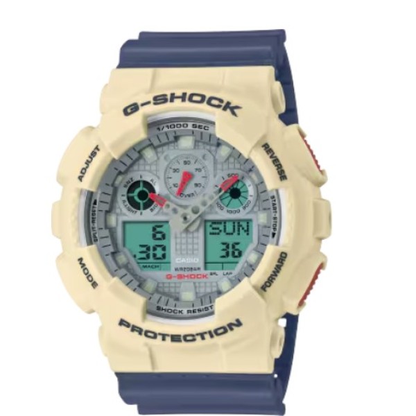 Casio G-Shock Analog-Digital Watch for Men - GA-100PC-7A2DR