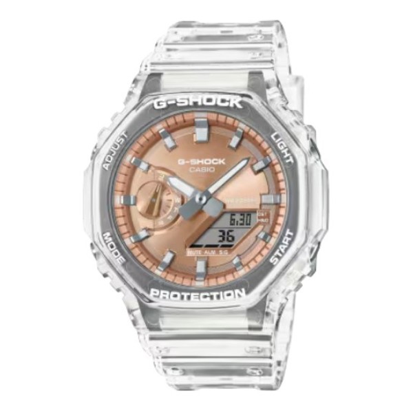 Casio G-Shock Transparent Strap Analog-Digital Watch for Men - GA-2100BM-7A5DR
