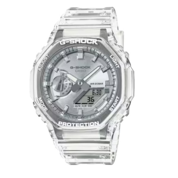 Casio G-Shock Transparent Strap Analog-Digital Watch for Men - GA-2100BM-7A8DR