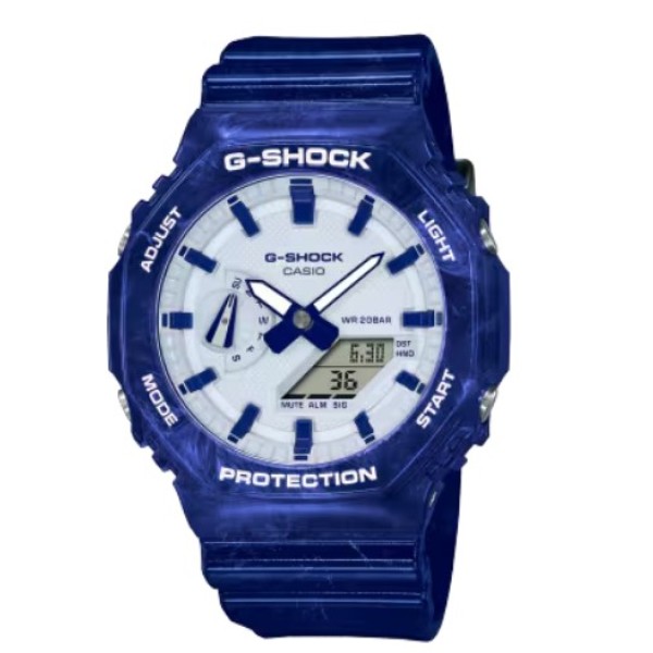 Casio G-Shock Analog-Digital Blue Band Watch for Men - GA-2100BWP-2ADR