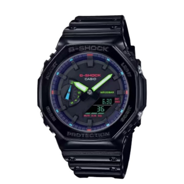 Casio G-Shock Analog-Digital Black Band Watch for Men - GA-2100RGB-1ADR