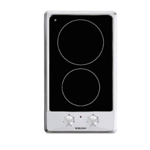 Glemgas 2 Burners, Stainless Steel Ceramic Hob 30cm - GLGTH32KIX