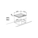 Glemgas Crystal Glass 4 Burners, Stainless Steel Gas Hob 60cm - GLGV64HBK