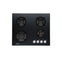 Glemgas Crystal Glass 4 Burners, Stainless Steel Gas Hob 60cm - GLGV64HBK