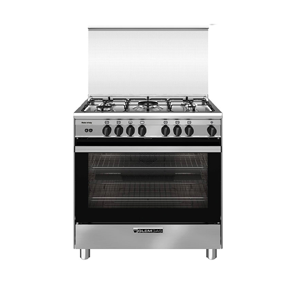 Glemgas Stainless Steel 5 Burners 90X60cm, Gas Cooker - GLSB9634GI01CY