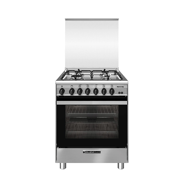 Glemgas Stainless Steel 4 Burners 60X60cm, Gas Cooker - GLSE6611GI01BQ