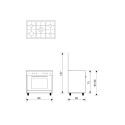 Glemgas 5 Burners, 90X60cm Stainless Steel Gas Cooker - GLSE8634GI01AC
