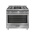 Glemgas 5 Burners, 90X60cm Stainless Steel Gas Cooker - GLST9634GI01AM