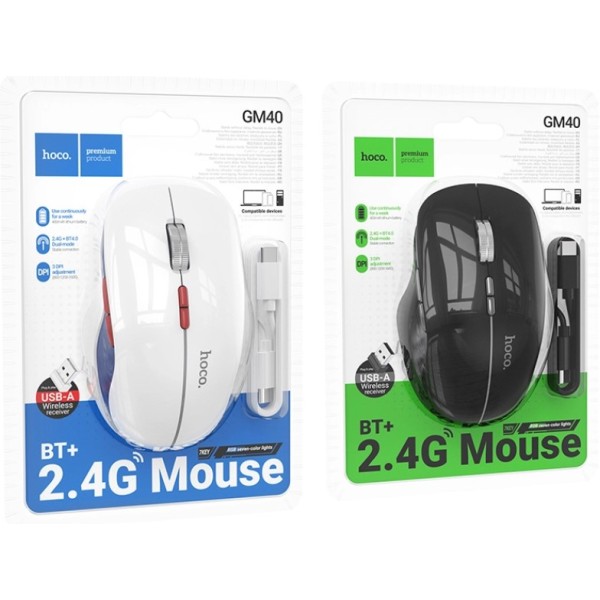 Hoco Dixon RGB Dual-Mode Wireless Mouse - GM40