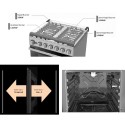 Sharp 4 Burners, Gas Cooker 60x60cm, Stainless Steel - GN-SM6057B-SS3