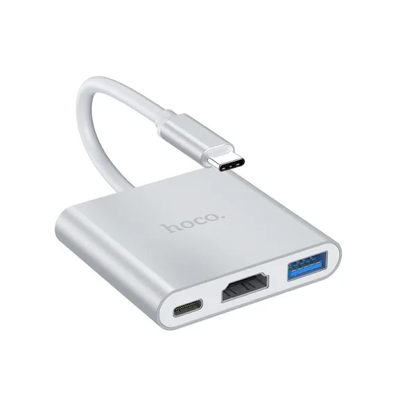 Hoco HUB Converter Type-C to USB3.0 + HDMI + PD - HB14