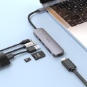 Hoco Adapter - Type-C / HDTV / USB3.0 / USB2.0 / SD / TF - HB28