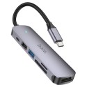 Hoco Adapter - Type-C / HDTV / USB3.0 / USB2.0 / SD / TF - HB28