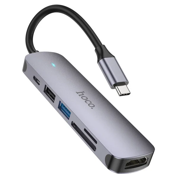 Hoco Adapter - Type-C / HDTV / USB3.0 / USB2.0 / SD / TF - HB28