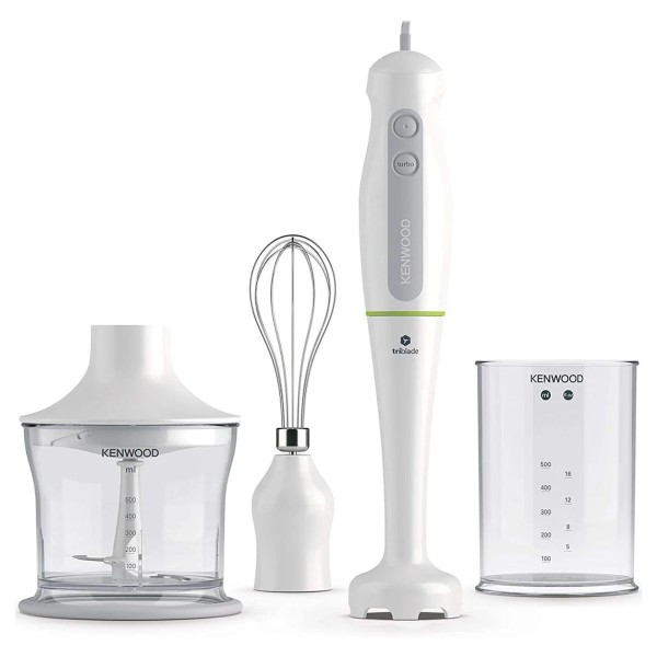 Kenwood 600Watts, Tri-Blade Hand Blender, White - HDP104WG