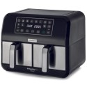 Kenwood Digital Twin Air Fryer 4 Liters + 4 Liters, Black/Silver - HFM75.000MB