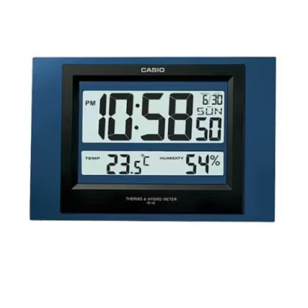 Casio Digital Wall Clock, Blue - ID-16S-2DF