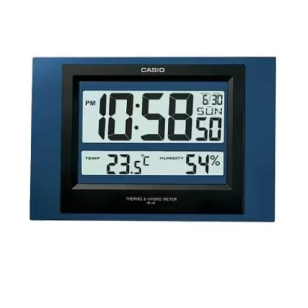 Casio Digital Wall Clock, Blue - ID-16S-2DF
