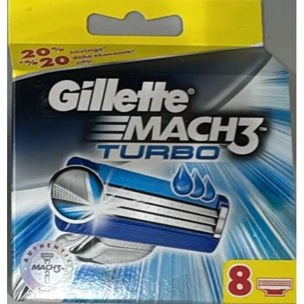 Gillette Mach3 Turbo Razor Blade 8 Pieces - 10007269-VIII