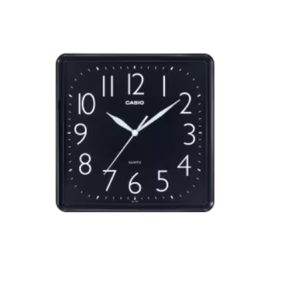 Casio Black Dial Analog Wall Clock, Black - IQ-06-1DF