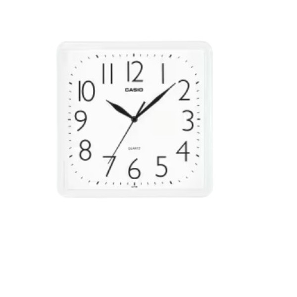 Casio White Dial Analog Wall Clock, White - IQ-06-7DF
