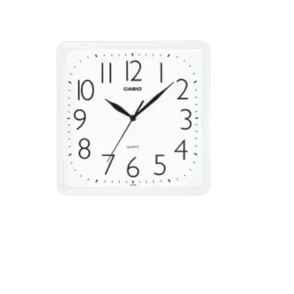 Casio White Dial Analog Wall Clock, White - IQ-06-7DF