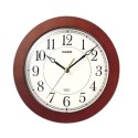Casio White Dial Analog Wall Clock, Brown - IQ-126-5DF