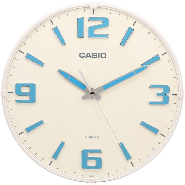 Casio White Dial Analog Wall Clock - IQ-63-7DF
