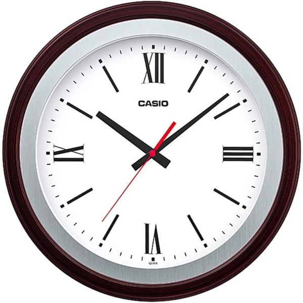 Casio Round Resin Analog Wall Clock - IQ-91A-5DF