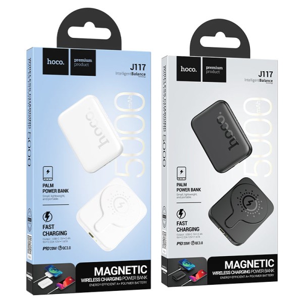 Hoco 5000mAh Magnetic Wireless Charging Power Bank PD 20W - J117 