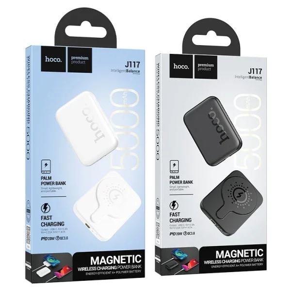 Hoco 5000mAh Magnetic Wireless Charging Power Bank PD 20W - J117