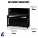 KAWAI Upright Piano with Bench, Black - K-500 M/PEP