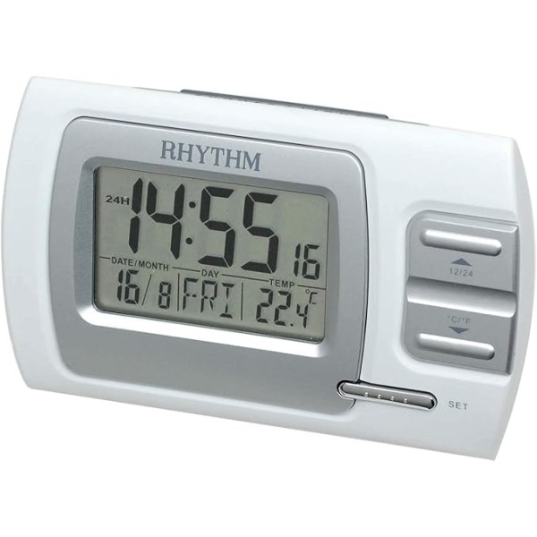 Rhythm Digital LCD Clock - LCT074NR03