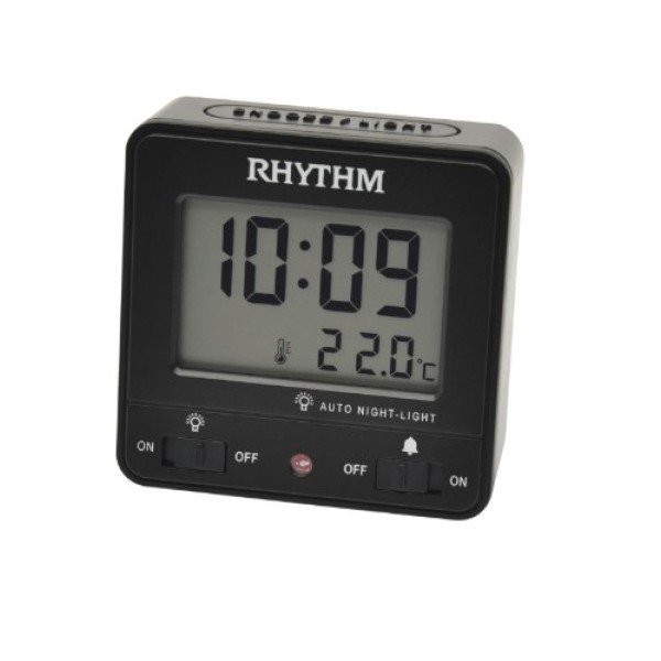 Rhythm Digital Clock, Black - LCT105NR02