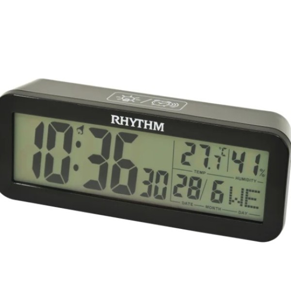 Rhythm Digital Alarm Clock, Black - LCT102NR02