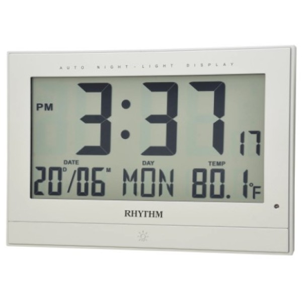 Rhythm Digital Wall or Table Clock - LCW018NR19