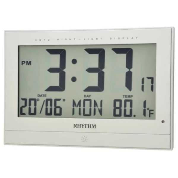 Rhythm Digital Wall or Table Clock - LCW011NR19