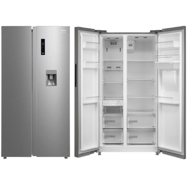 Midea Side by Side Refrigerator 735 Liters 25.9 CFT, Stainless Steel - MDRS704FIE02AE