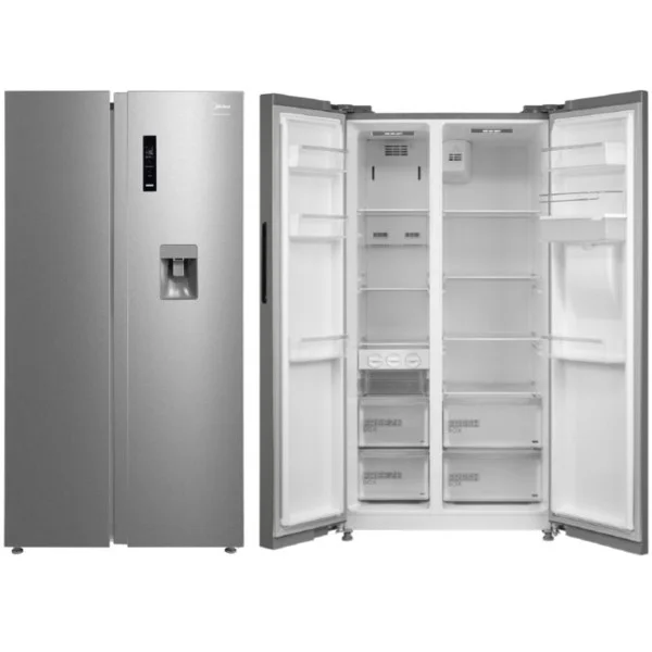 Midea Side by Side Refrigerator 735 Liters 25.9 CFT, Stainless Steel - MDRS704FIE02AE
